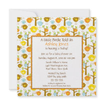 Little Birdie Baby Shower Personalised Invitation