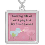 little birdies tells me best friends forever personalised necklace