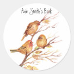 Little Birds Book Plate to Customise Sticker