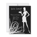 Little Black Dress Silhouette Custom Invitations