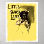 Little Black Lamb Vintage Black Americana Print