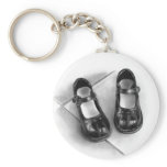 LITTLE BLACK SHOES: PENCIL ART: REALISM keychains