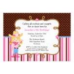 Little Blonde Cowgirl Birthday Custom Invitations
