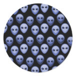 Little Blue Alien Heads stickers