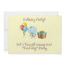 Little Blue Birdie Birthday Invitation
