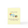 Little Blue Birdie Birthday Party Invites Card