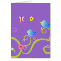 Little Blue Birdies Cards