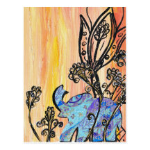 Little Blue Elephant Post Cards
