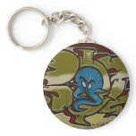 Little blue ghost graffiti keychains