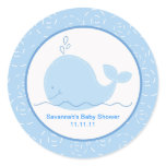 Little Blue Whale Favor Stickers 3-inch