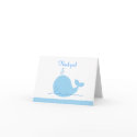 Little Blue Whale Folded Thank you notes cards