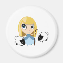 Little Bo Peep and her Sheep Refrigerator Magnets