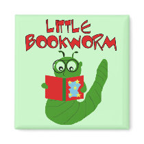 Little Bookworm Tshirts and Gifts Refrigerator Magnets