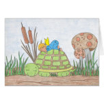 Little Boy Angel in Blue/ Card