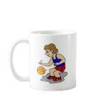 Little boy playing basketball coffee mug