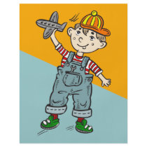 Little Boy With Aeroplane Personalised Flyer
