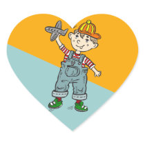 Little Boy With Aeroplane Stickers
