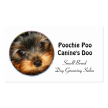 Little Breed Dog Groomer Professional Business Card Templates