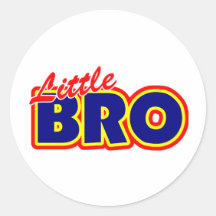 Little Bro Round Sticker