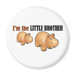 Little brother (hippo) refrigerator magnets