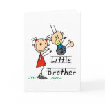 Little Brother with Big Sister Tshirts Card