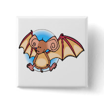 Little Brown Bat Pinback Button