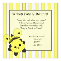 Little Bubmble Bee Cutie Custom Announcements