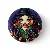 "Little Candy Witch" Button