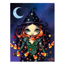 "Little Candy Witch" Postcard