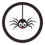 Little cartoon spider in front of full moon stickers