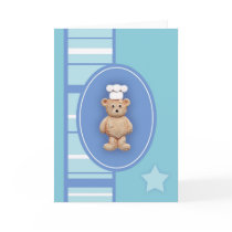 Little Chef Teddy Bear Greeting Card