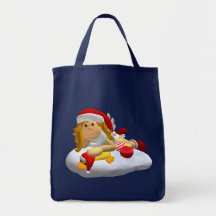 Little Christmas Angel Canvas Bags