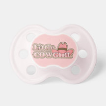 Little Cowgirl Pink Western Hat Baby Pacifiers
