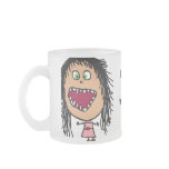 Little Crazy Eye Cartoon Girl mugs