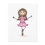 Little dancing girl postcards