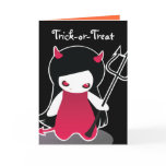 Little Devil Halloween Card for kids