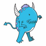 little devilish blue chomper monster cut outs