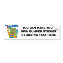 Little Dino 1st Birthday T shirts and Gifts Bumper Sticker