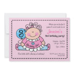Little Doll 3rd Birthday Party Invitations