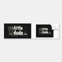 Little Dude Trailer Co. Black & White  Stickers Bumper Stickers