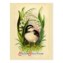Little Easter Bird Vintage Postcard