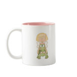 Little Fairy Girl Riding Turtle mugs