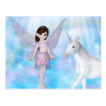 Little Fairy w/Unicorn Designs Postcard