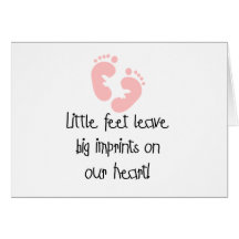Little Feet Big Imprints Pink Cards