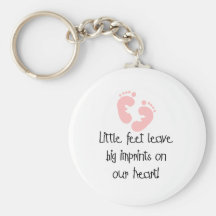 Little Feet Big Imprints Pink Key Chains