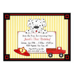 Little Fireman First Birthday Personalized Announcement