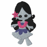 Little Flower Mermaid Girl Design embroidered shirts