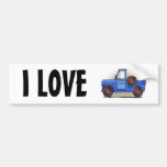 Little Four Wheel Pickup Truck Bumper Sticker