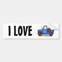 Little Four Wheel Pickup Truck Bumper Sticker
