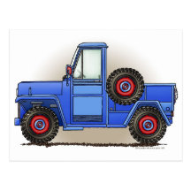 Little Four Wheel Pickup Truck Post Cards